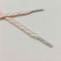 7MM Six Colors Checked Polyester Laces 60-180cm Flat Shape Nice Shoelaces Man Women Sneaker 2021