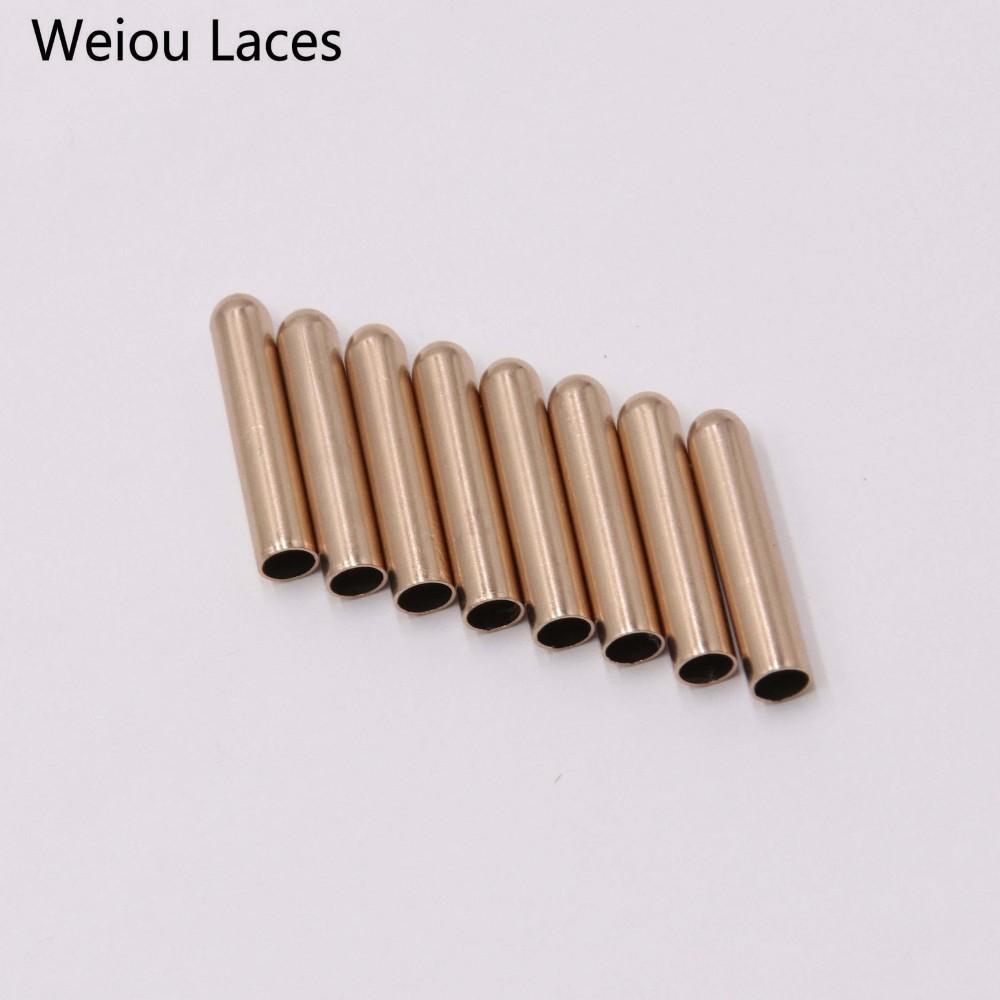 Weiou 4pcs/1set 4.3x22mm Metal Shoelace Tip Shoe Decorations Products Replacement Laces Head Aglets