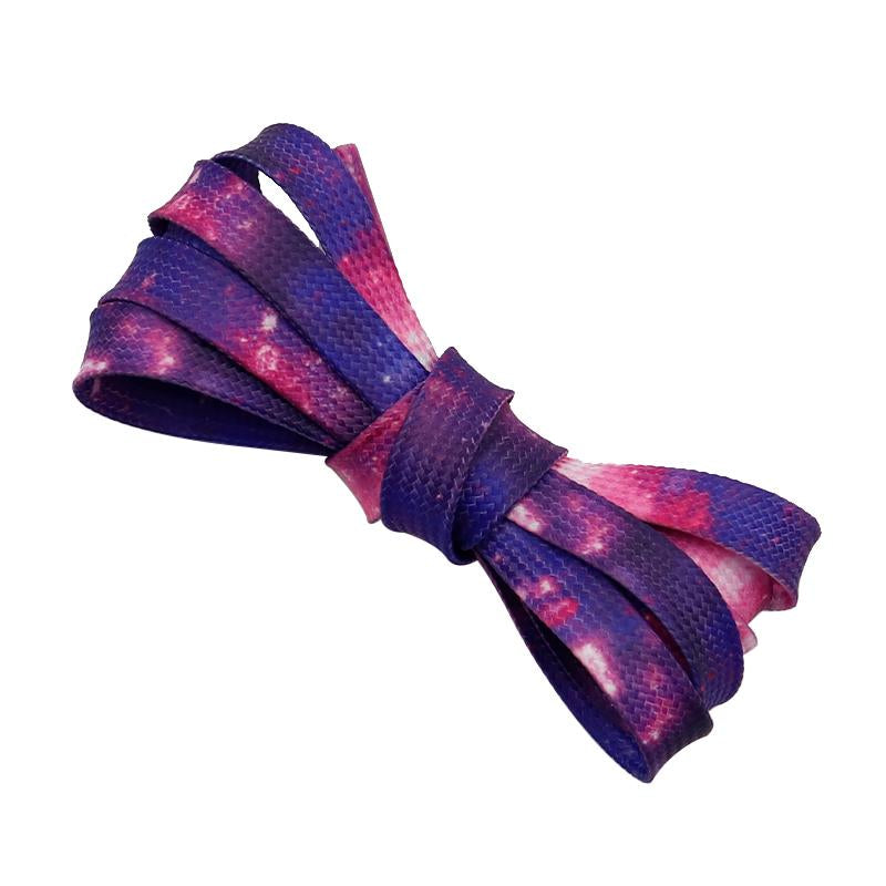 Weiou 8MM Starry Purple Laces Heat Transfer Printing Shoelace 2021 New Arrival Hot Pressing Cotton