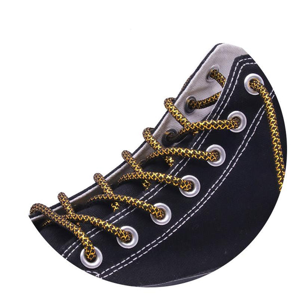 4.5MM Metallic Round Shoelaces Fashion 2021 Women Boots Shining Ropes Custom With Metal Tips Install