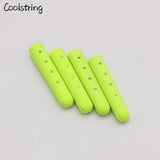 4 Latchet Fluorescent Yellow Orange Painting Metal Tips For Shoelace Drawstring Clothing Hoodie DIY