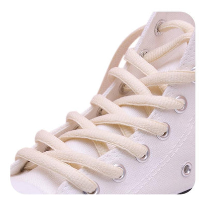 Weiou 6MM Oval Shoelaces Clothing Beige Grey Elegant Color Polyester Pure Cotton Travelling Ropes