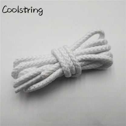 1 Pair Solid Color Round Shoe Laces Unisex Casual Shoelaces Sneakers Shoestring For Canvas Shoes