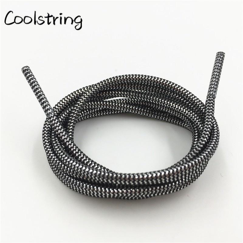 10 Colors Wavy Black Gold White Silver Metallic Thread Shoe Laces Glitter Shimmering Bootlaces For