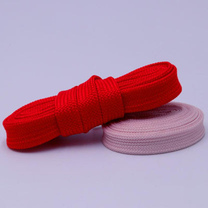 Weiou 1CM Knitted Mesh Laces Wide Solid Color Polyester Cords With Plastic Shoelaces End Casual