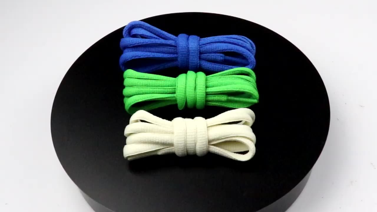 Polyester Pure Cotton Flexible Laces 8.5MM Wide Oval Shoelaces Clothing Premium Cords For Custom