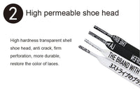 7MM Black White Font Printing Casual Flat Shoelaces Trendy Laces For Men Women Sneaker 2021  Boots