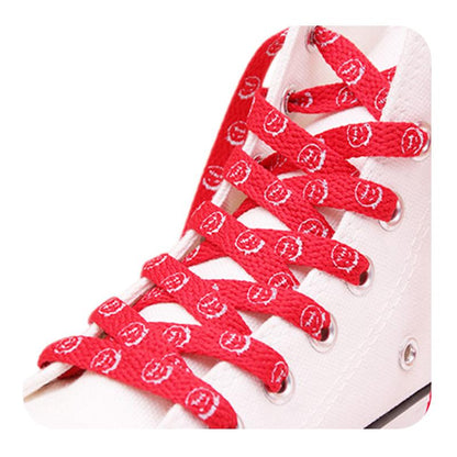 Weiou Lace Flat Polyester Shoelaces  Carton Shoe Lace Print Little Old Man Walking Shoestring