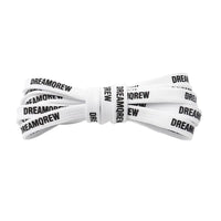 8MM Double Layer Stronger Polyester Shoelaces "DREAMQREW" Letter Printing Unisex For Canvas Boots