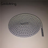 Highlight 3M Round Reflective Shoelace Colored Shoe String Cool Grey Lace Customized Safety Easy Tie