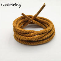 1 Pair Solid Color Round Shoe Laces Unisex Casual Shoelaces Sneakers Shoestring For Canvas Shoes