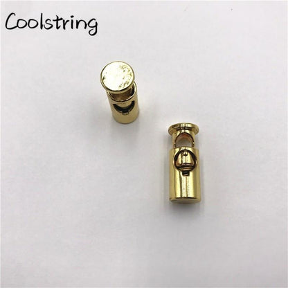 2pcs/Set METAL Cord Locks Spring Stopper Toggle Lock Ends Shoe Buckle Stoppers Shoelaces Rope Alloy