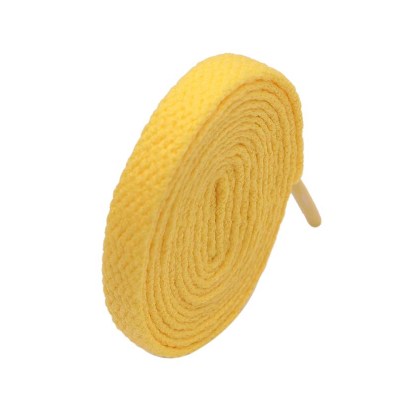 Weiou 8MM Breezy Yellow Apricot Mesh Flat Shoelaces Warm Color Runnning Basketball Sneaker Youth