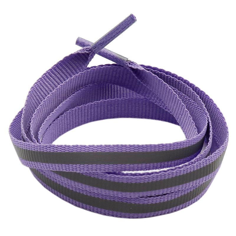 Weiou 8MM Shoe Accessories Vamp Laces Weave Tapes 4M-Reflective Trendy Purple Shoelaces 120CM For