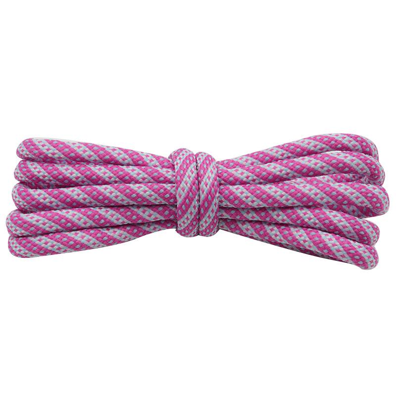 Top Weiou 4.5mm Purple Pink Round Shoe Rope Three Color Twill With Dots Polyester Shoelace For