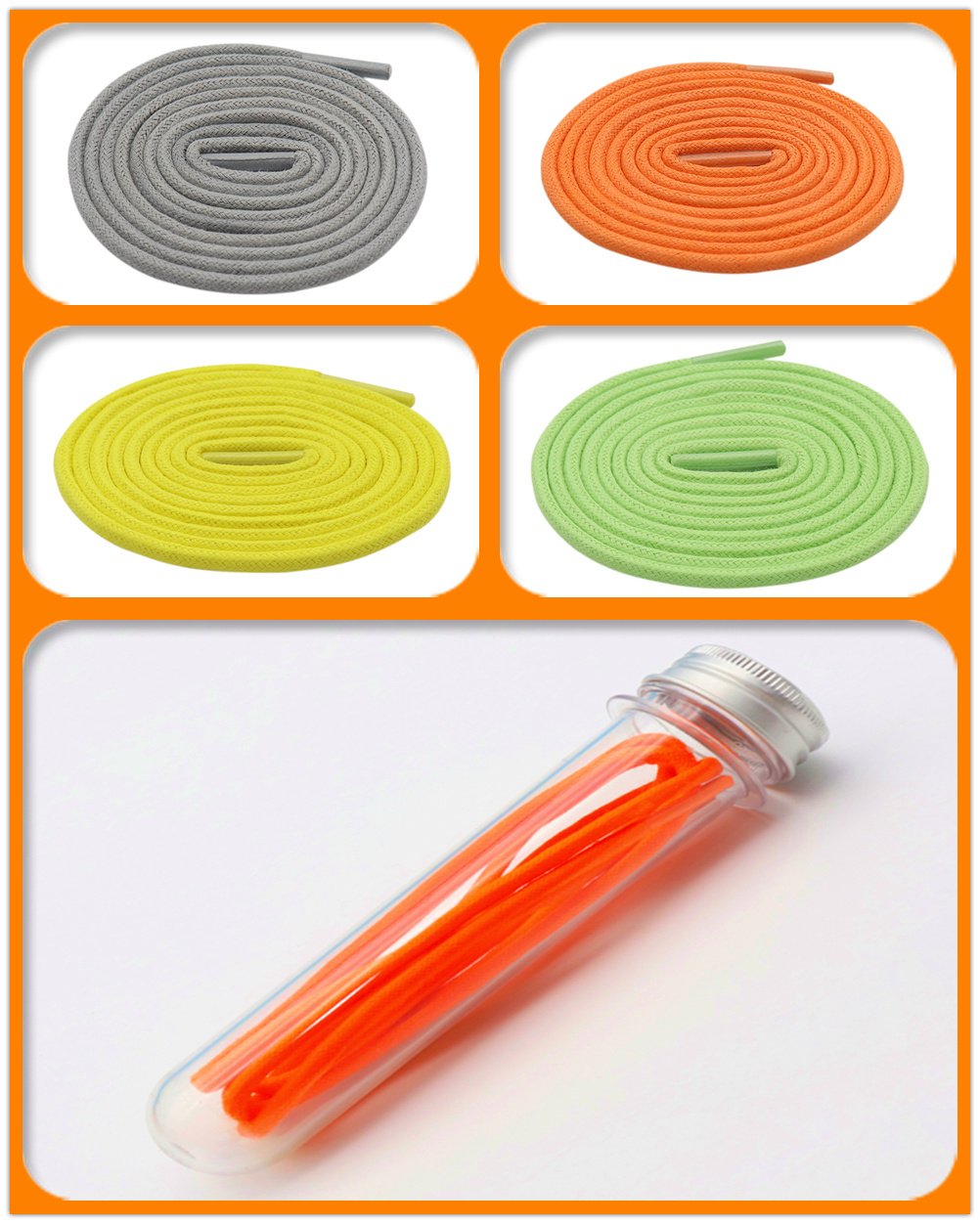 3MM 100% Waxed Thiny Round Cord for Leather Booth Anti-Water Rope For Raincoat Belt Orange Yellow