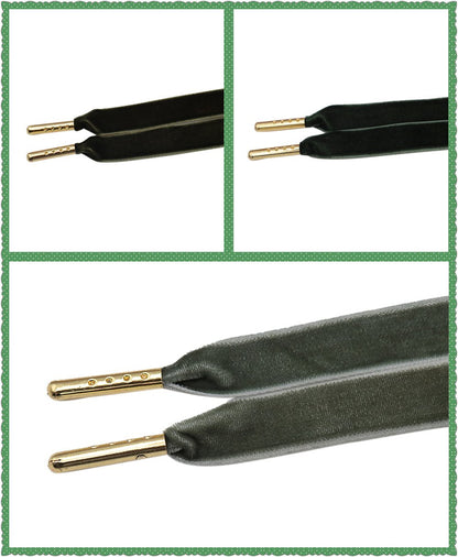 Pro Cord 1.27CM Fluff Velvet Single-sided Cashmere With Golden Metal Aglet Green Soft Lace Hoodie