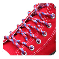 Weiou Personality Shoelaces 4.5 MM Round Polyester Three Twill Laces Man Women  Casual Shoestrings