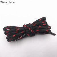 Weiou 0.45cm Round Striped Sports Lace Black White Bootlaces Thick Round With Dots Shoelaces Hiking