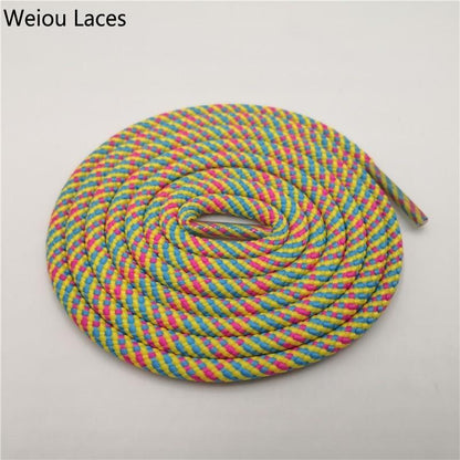 Weiou Genuine Classic New Outdoor Round Rope Laces 3 Colors Mixed Climbing Shoelaces Fashion Travel