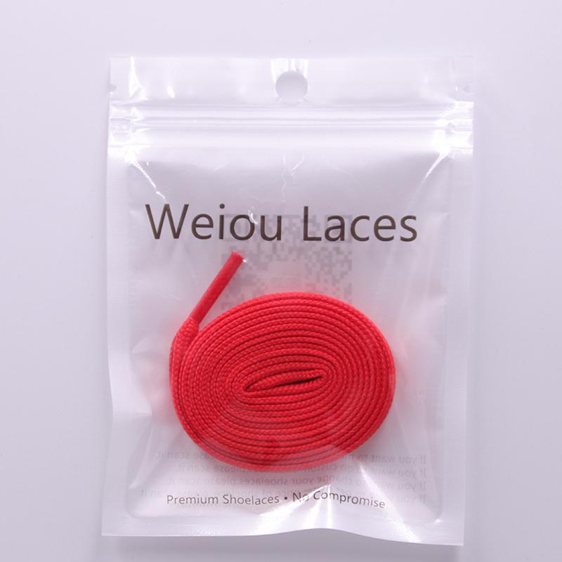 Weiou 1CM Knitted Mesh Laces Wide Solid Color Polyester Cords With Plastic Shoelaces End Casual