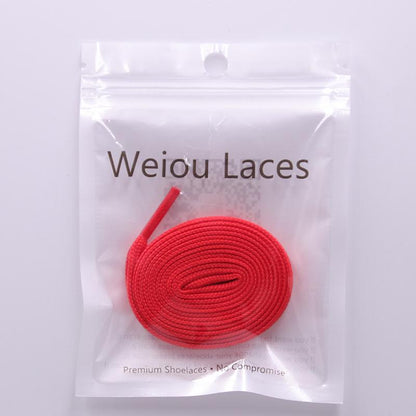 Weiou 1CM Knitted Mesh Laces Wide Solid Color Polyester Cords With Plastic Shoelaces End Casual