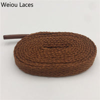 Weiou High Quality 8mm Polyester Fashion Sports Casual Shoe Lace Solid Single Layer Flat Sneakers