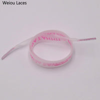 Weiou Hot Style Fashion Clothing 15mm Waterproof Ribbon Printing WATAHHH Flat PVC Laces Transparent