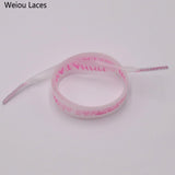 Weiou Hot Style Fashion Clothing 15mm Waterproof Ribbon Printing WATAHHH Flat PVC Laces Transparent