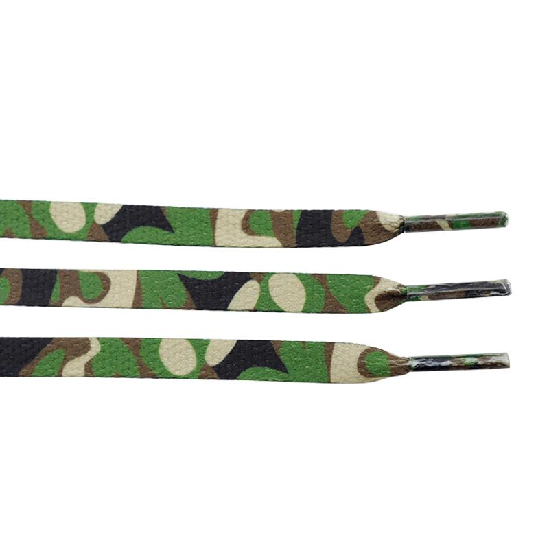 Laces Manufacturers Digital Print Flat Camouflage Shoelaces Custom 60-180cm Camo Sports Bootlaces