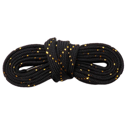 Weiou 8MM Flat Type Charmed Metallic Yarn Laces Shining White Black Trendy Sneaker Boots Canvas