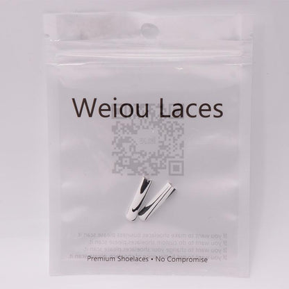 Weiou New Aglets 2021 4.7*20.6MM Black&White Liquid Pattern Lace Ends Easy Installation Metal Tips