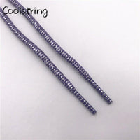 10 Colors Wavy Black Gold White Silver Metallic Thread Shoe Laces Glitter Shimmering Bootlaces For