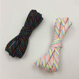 7MM Six Colors Checked Polyester Laces 60-180cm Flat Shape Nice Shoelaces Man Women Sneaker 2021