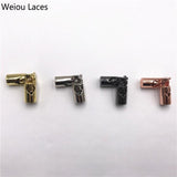 Weiou(20Pcs/10sets) Luxury Shoe Buckle Stoppers Zinc Alloy Metal Cord Lock Hollow Spring Buckles