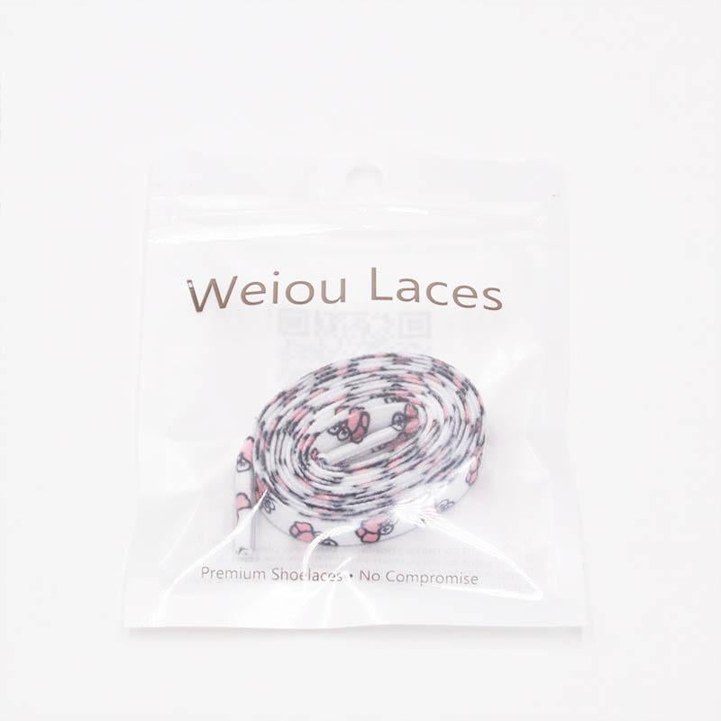 Weiou Personality Laces  Flat Cotton Shoe laces Pink Shoestrings Adorable Carton Women Adults