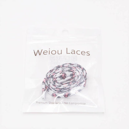 Weiou Personality Laces  Flat Cotton Shoe laces Pink Shoestrings Adorable Carton Women Adults