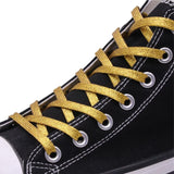 Weiou Personality Cool Trendy Sports Shoelaces 0.7cm Flat Metallic Women Men Children Shoe Laces