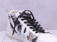 7MM Imitate Snake Skin Drawing Flat Luxurious PU Leather Shoelaces With Golden Metal Tip Nice Boot