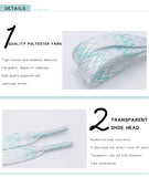 8MM Grey Mint Green Flat Shoelaces High End Heat Transfer Printing Freshness Lacets Cool Feeling For