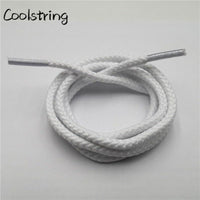 1 Pair Solid Color Round Shoe Laces Unisex Casual Shoelaces Sneakers Shoestring For Canvas Shoes