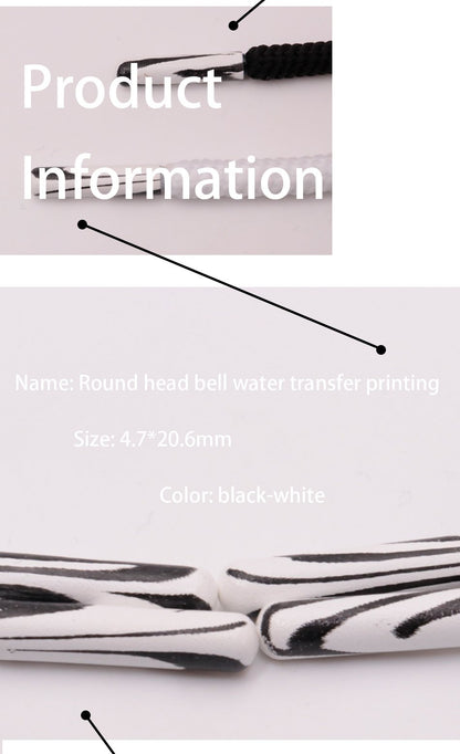 New Arrivals Milk Cow Color Lace Ends 4.7*20.6MM Individuality Ropes Aglets 4 pcs/set Unique