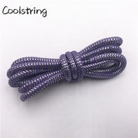 10 Colors Wavy Black Gold White Silver Metallic Thread Shoe Laces Glitter Shimmering Bootlaces For