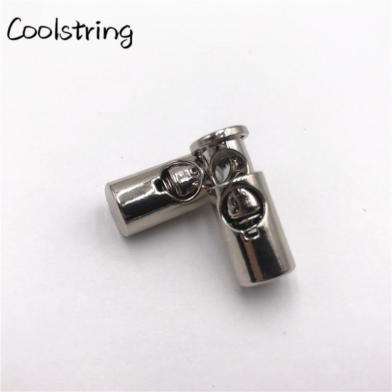 2pcs/Set METAL Cord Locks Spring Stopper Toggle Lock Ends Shoe Buckle Stoppers Shoelaces Rope Alloy