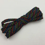 7MM Six Colors Checked Polyester Laces 60-180cm Flat Shape Nice Shoelaces Man Women Sneaker 2021