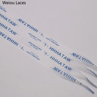 Weiou Hot Style Fashion Clothing 15mm Waterproof Ribbon Printing WATAHHH Flat PVC Laces Transparent