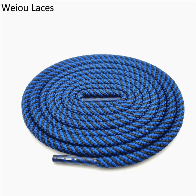 Weiou Promotional Shoelaces 0.45 cm Round Rope Striped Gingham Outdoor Sneaker Sports Shoestrings