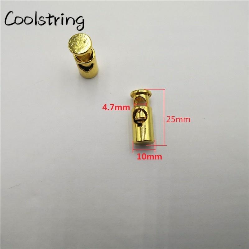 2pcs/Set METAL Cord Locks Spring Stopper Toggle Lock Ends Shoe Buckle Stoppers Shoelaces Rope Alloy