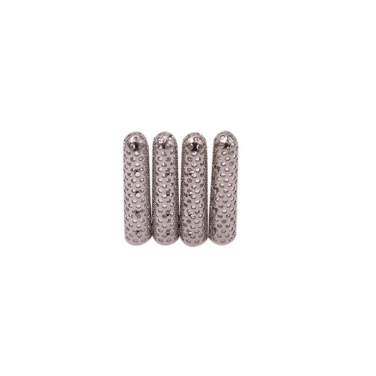 Weiou New Arrivals Laces End Press Install 4.5*22mm Silver Cave Metal Tips 100 pcs/lot Hole Hollow