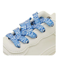 8MM Paisley Shoe Accessories Bright Blue With Bandanna Pattern Heat Transfer Printing Cords Sport